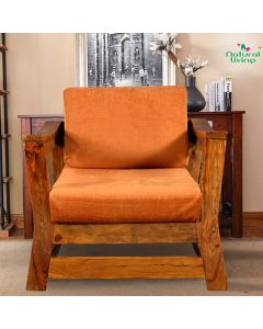 Indus Wooden Single Seater Sofa ( RSOF3601(RW) )