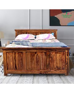 Tuscany Wooden King Bed with Storage