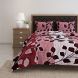 Swayam 144 TC Pure Cotton Brown and Rust Red Floral Printed Double Bed Sheet With 2 Matching Pillow Covers
