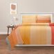 Swayam 144 TC Pure Cotton Yellow and Orange Striped Printed Double Bed Sheet With 2 Matching Pillow Covers