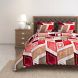 Swayam 144 TC Pure Cotton Red and Beige Geometric Printed Bed Sheet With 2 Matching Pillow Covers