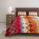 Swayam 144 TC Pure Cotton Red and Yellow Geometric Printed Bed Sheet With 2 Matching Pillow Covers
