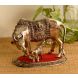 eCraftIndia White Metal Decorative Cow with Calf statue (AAC502)