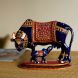 eCraftIndia Meenakari Metal Black Cow And Calf Figurine (AAC505)