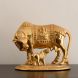 eCraftIndia Golden Kamdhenu Cow and Calf Metal Figurine (AAC508)