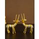 eCraftIndia Set of 2 Engraved Golden Deer Handcrafted Decorative Metal Figurine (AAD503_GLD)