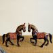 eCraftIndia Set of 2 Colorful Meenakari Marching Horses Figurine (AAH503)