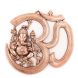 eCraftIndia Metal wall hanging of Lord Ganesha with Om (AGG514)