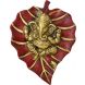 eCraftIndia Lord Ganesha on Red Leaf (AGG523)