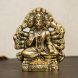 eCraftIndia Golden Panch Mukhi Hanuman Metal Decorative Showpiece (AGH500)