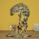 eCraftIndia Lord Krishna playing Flute under Tree with Golden Cow and Calf Showpiece (AGK508)