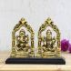 eCraftIndia Golden Metal Statue of Goddess Laxmi and Lord Ganesha (AGLG503)