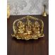 eCraftIndia Laxmi Ganesha Saraswati with Diya for 6 Wicks Handcrafted Metal Decorative Showpiece (AGLG507)