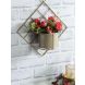 Red Arficial Plant with Flowers and Plant Stand(APL20181RE)