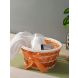 Aapno Rajasthan Orange  White Self Design Multipurpose Basket