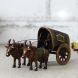 eCraftIndia Brass Brown and Green Antique Finish Closed Bullock Cart  (BCC503)