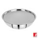 Bergner Hitech Prism Non-Stick Stainless Steel Tasra with Stainless Steel Lid, 24 cm, 2.25 litres, Induction Base, Silver