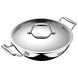 Bergner Argent Triply Stainless Steel Kadhai with Stainless Steel Lid, 28 cm, 3.9 Liters, Induction Base, Silver