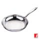 Bergner Argent Triply Stainless Steel Frypan, 22 cm, Induction Base, Silver