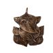 eCraftIndia Brass Antique Finish Ganesha Design On Leaves Wall Hanging (BGG505)