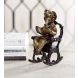 eCraftIndia Brass Lord Ganesha on Rocking Chair Antique Showpiece (BGG511)