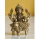 eCraftIndia Goddess Laxmi on Chowki Handcrafted Brass Figurine (BGL501)