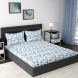 Maspar Modern Sanctuary Ashley Blue 210 TC Cotton Double Bed Sheet with 2 Pillow Covers