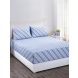 Maspar Bellezza Claire Blue 210 TC Cotton Double Bed Sheet with 2 Pillow Covers