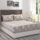 Maspar Patina Impression Overlayed Mosiac Peach 210 TC Cotton Queen Bed Sheet with 2 Pillow Covers