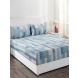 Maspar Co-Exist Pinon Blue 210 TC Cotton Double Bed Sheet with 2 Pillow Covers