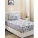 Maspar Bellezza Quinn Blue 210 TC Cotton Single Bed Sheet with 1 Pillow Cover