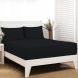 Maspar Colorart Slumber Black 200 TC Cotton King Bed Sheet with 2 Pillow Covers