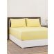 Maspar Colorart Slumber Yellow 200 TC Cotton Double Bed Sheet with 2 Pillow Covers