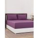 Maspar Colorart Slumber Purple 200 TC Cotton Double Bed Sheet with 2 Pillow Covers