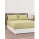 Maspar Colorart Slumber Green 200 TC Cotton Double Bed Sheet with 2 Pillow Covers