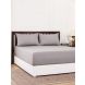 Maspar Colorart Slumber Grey 200 TC Cotton Single Bed Sheet with 1 Pillow Cover