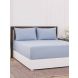 Maspar Colorart Slumber Blue 200 TC Cotton Double Bed Sheet with 2 Pillow Covers (BS-SLBWS-BL29318)