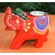 Wooden Handicraft  Decorative Elephant Painted Jodhpuri Style Tealight Holder 