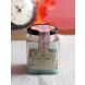 Aqua Blue Rosemary Scented Square Glass Jar Candle (CAN19107BL)