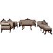 Carving Art Sofa Set in solid wood (3+1+1+center table+puffy+cleopatra)
