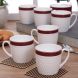 Clay Craft Impression Fine Ceramic series Coffee/Tea Mugs Set of 6(CM-OLIVE-IMPRESSION-1122)