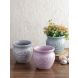 Set of 3 Round Ceramic Planters with a Quote (CH20117_3)