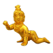 Crawling Krishna - Micro Gold Coating