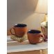 Maroon Ceramic Coffee Mug Set of Two Pcs-2
