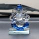 eCraftIndia Blue and Transparent Double Sided Crystal Car Ganesha Showpiece (CRGGCAR521_DBL)