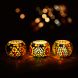 eCraftIndia Set of 3 Mosiac Glass Decorative Tea Light Holder/Diya (CRML002_003_004)