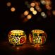 eCraftIndia Set of 2 Mosiac Glass Decorative Tea Light Holder/Diya (CRML002_004)