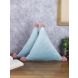 Eyda Super Soft Velvet Aqua Color Set of 2 Triangle Filled Cushion(ECUS129SO2)