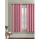 Eyda Pink Color Premium Semi Blackout Window Curtain(EWCUR17)