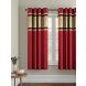 Eyda Embroidered Semi Blackout Red Color Premium WIndow Curtain(EWCUR34)